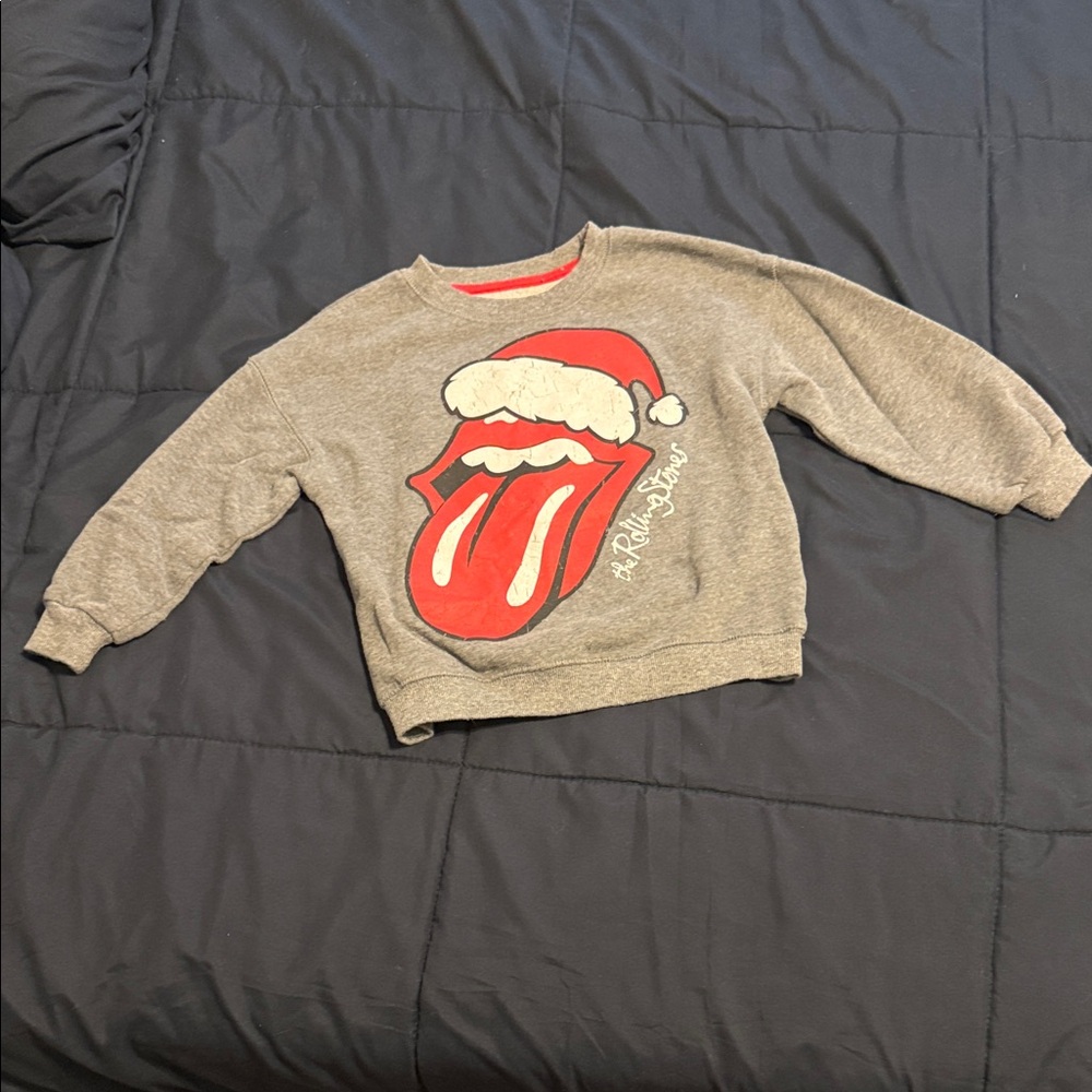 Gray Rolling Stones Christmas Sweatshirt